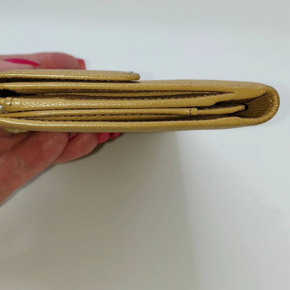 Chanel Caviar Leather Long Wallet Carmel, Beige.